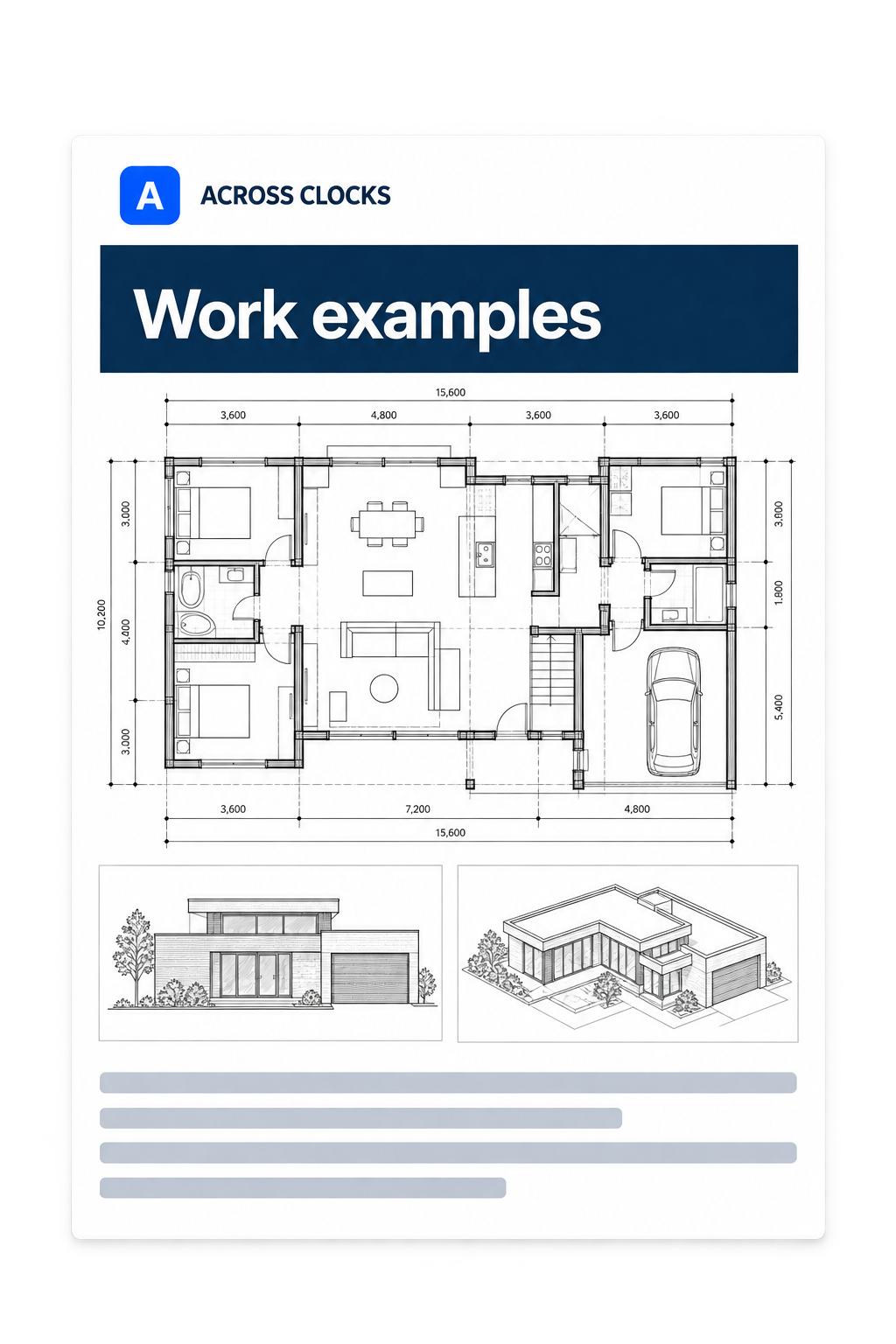 Illustrative work examples document